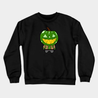 Green Zombie Pumpkin Man of Halloween Crewneck Sweatshirt